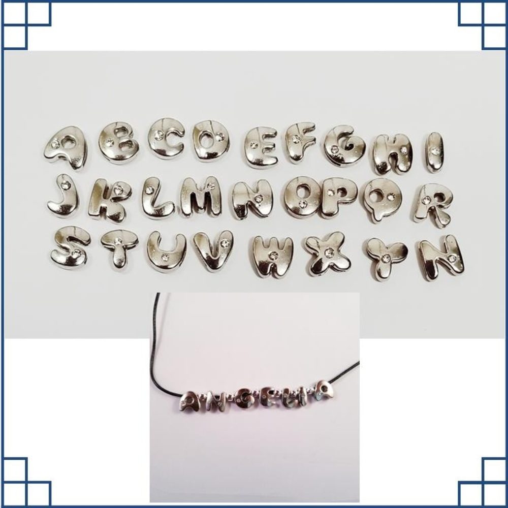 Personalized Silver Word Leather Necklace 7 Letter